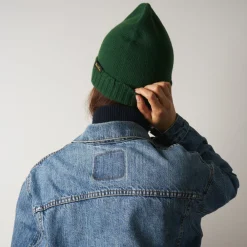 Women ST01 Merci - Bonnet en laine et cachemire - Vert & Jaune