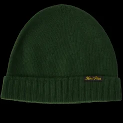 Women ST01 Merci - Bonnet en laine et cachemire - Vert & Jaune
