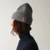 Women MA01 Merci - Bonnet Lucky - Gris & Rouge
