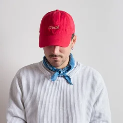 Women M05 Merci - Casquette Miroir - Rouge & Ecru