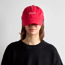 Women M05 Merci - Casquette Miroir - Rouge & Ecru