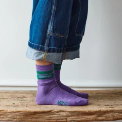 Women F01 Merci - Chaussettes à rayures - Violet