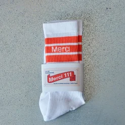 Women MERCI - Chaussettes en coton - Orange tomate