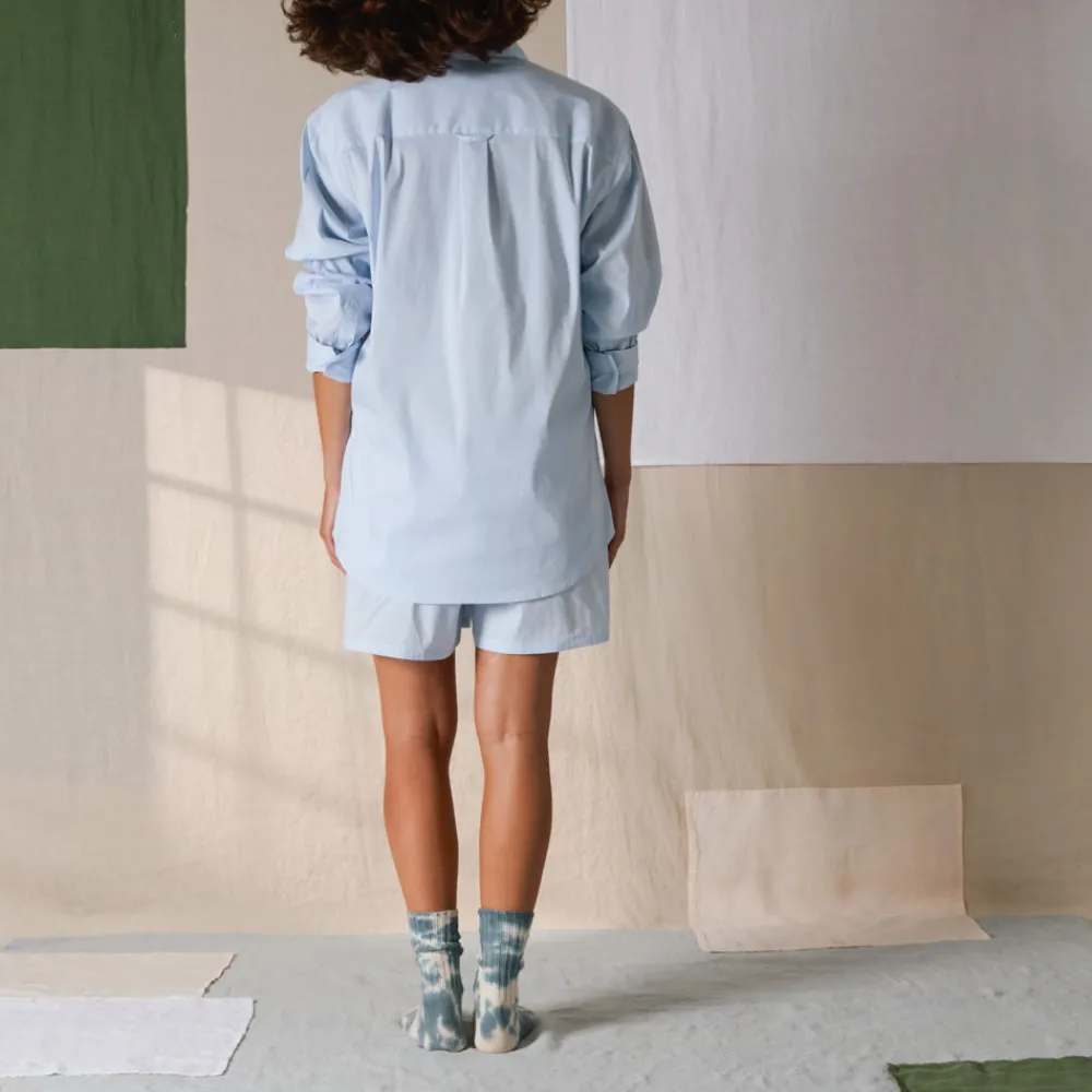 Women G01 Merci - Chemise Basile - Carreaux Bleu