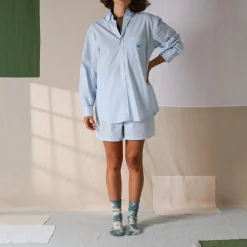 Women G01 Merci - Chemise Basile - Carreaux Bleu