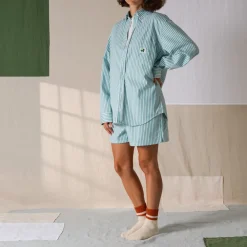 Women G01 Merci - Chemise Basile - Rayures Vert