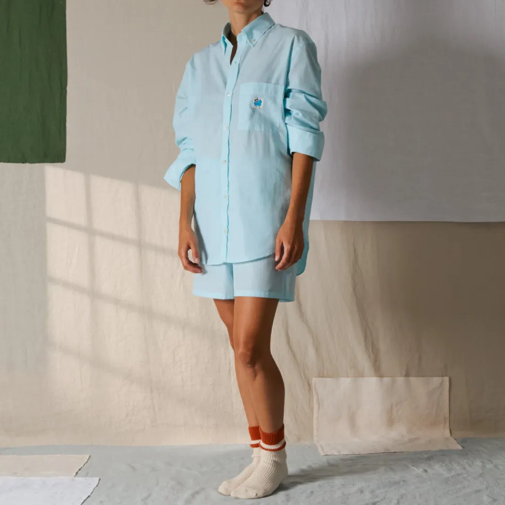 Women G01 Merci - Chemise Basile - Turquoise