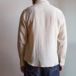 MERCI - Chemise Gaspard en gaze de coton - Ecru
