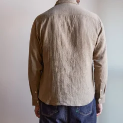 MERCI - Chemise Gaspard en gaze de coton - Kaki