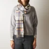 Women JE01 Merci - Echarpe en cachemire Harry - Carreaux Gris