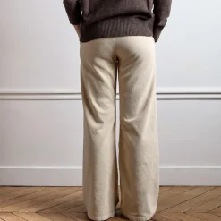 Women J01 Merci - Pantalon en velours Dalida - Crème