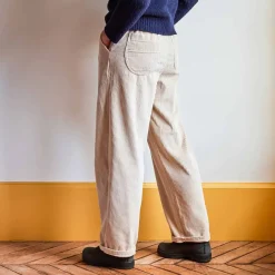 Women MERCI - Pantalon en velours côtelé - Écru