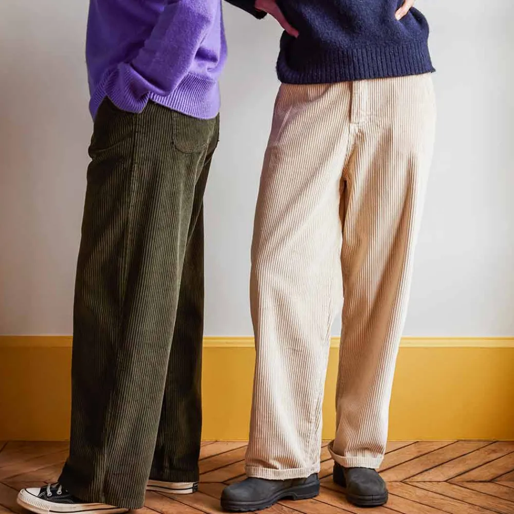 Women MERCI - Pantalon en velours côtelé - Kaki