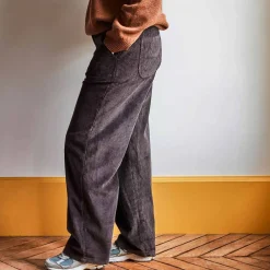 Women MERCI - Pantalon en velours côtelé - Chocolat