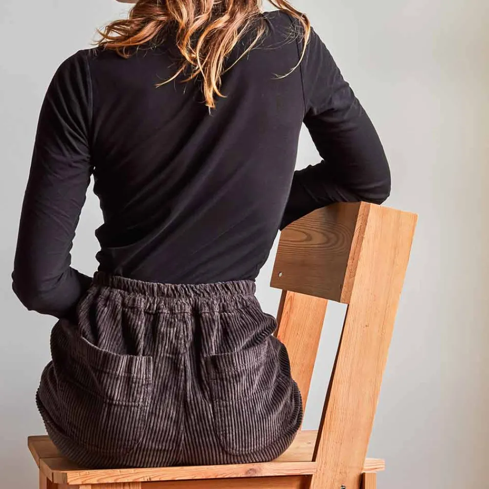 Women MERCI - Pantalon en velours côtelé - Chocolat