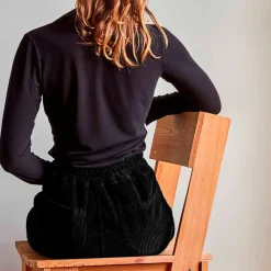 Women MERCI - Pantalon en velours côtelé - Noir