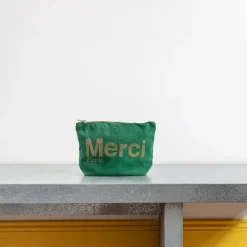 V01 Merci - Pochette en coton - Vert