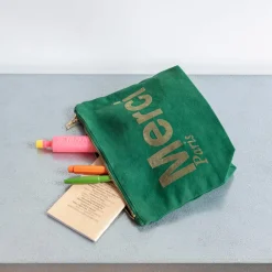 V01 Merci - Pochette en coton - Vert
