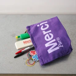 V01 Merci - Pochette en coton - Violet & Lila
