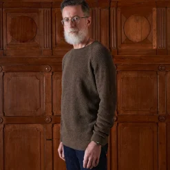 MERCI - Pull en laine - Marron