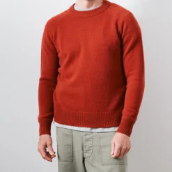 MERCI - Pull Sweat Man en cachemire - Rouille