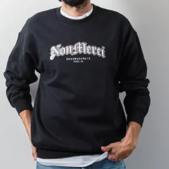 Women M05 Merci - Sweat Gothique Non Merci - Noir