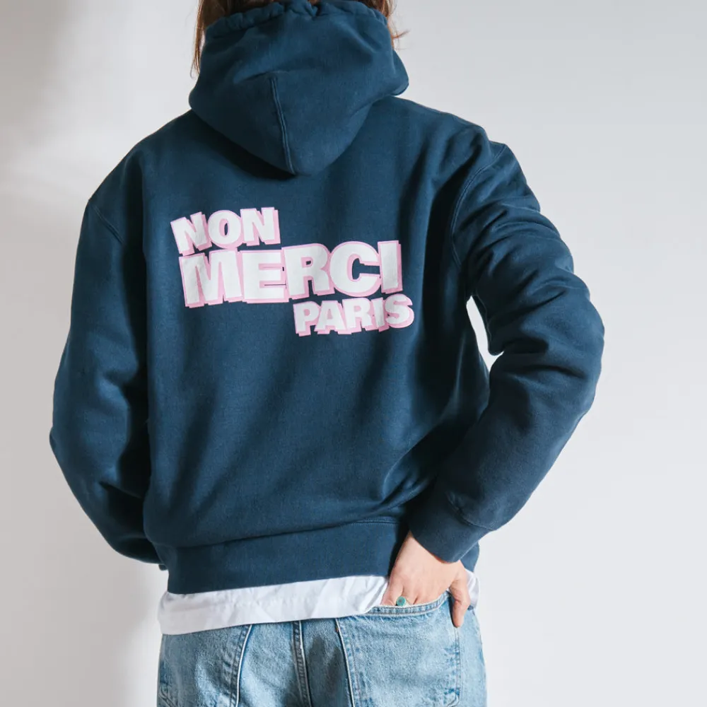 Women BS01 Merci - Sweat Non Merci - Marine