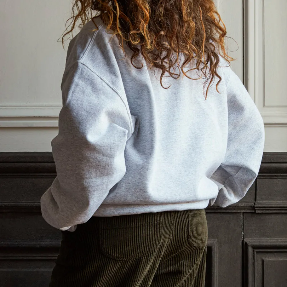Women Merci - Sweat unisexe Non "Rive Droite" - Gris