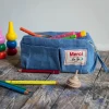 200 LINTEX Merci - Trousse en lin lavé - Bleu Paros