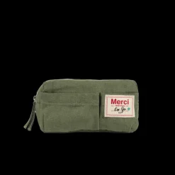 200 LINTEX Merci - Trousse en lin lavé - Vert Anduze