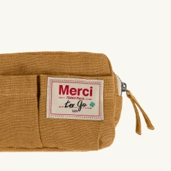 200 LINTEX Merci - Trousse en lin lavé - Jaune Asahi