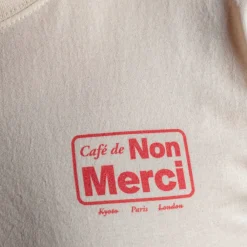M05 Merci - T-shirt Cafe Non Merci - Ecru