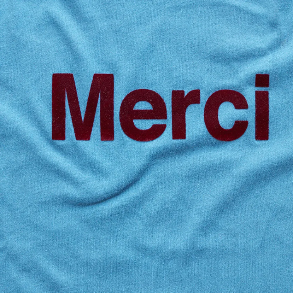 Women MERCI - T-shirt logo - Bleu