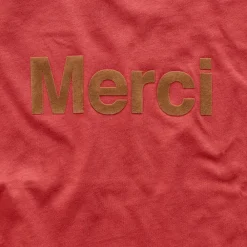 Women MERCI - T-shirt logo - Rouge