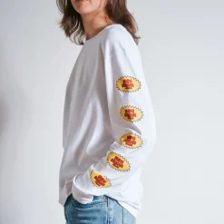Women BS01 Merci - T-Shirt Ls Non Merci Beavies - Blanc