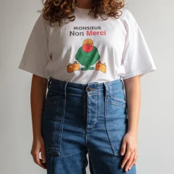 Women Merci - T-Shirt Monsieur Non - Blanc