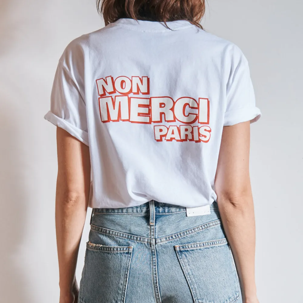 Women BS01 Merci - T-Shirt Non Merci - Blanc