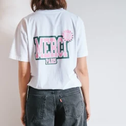 Women BS01 Merci - T-Shirt Non Merci College - Blanc