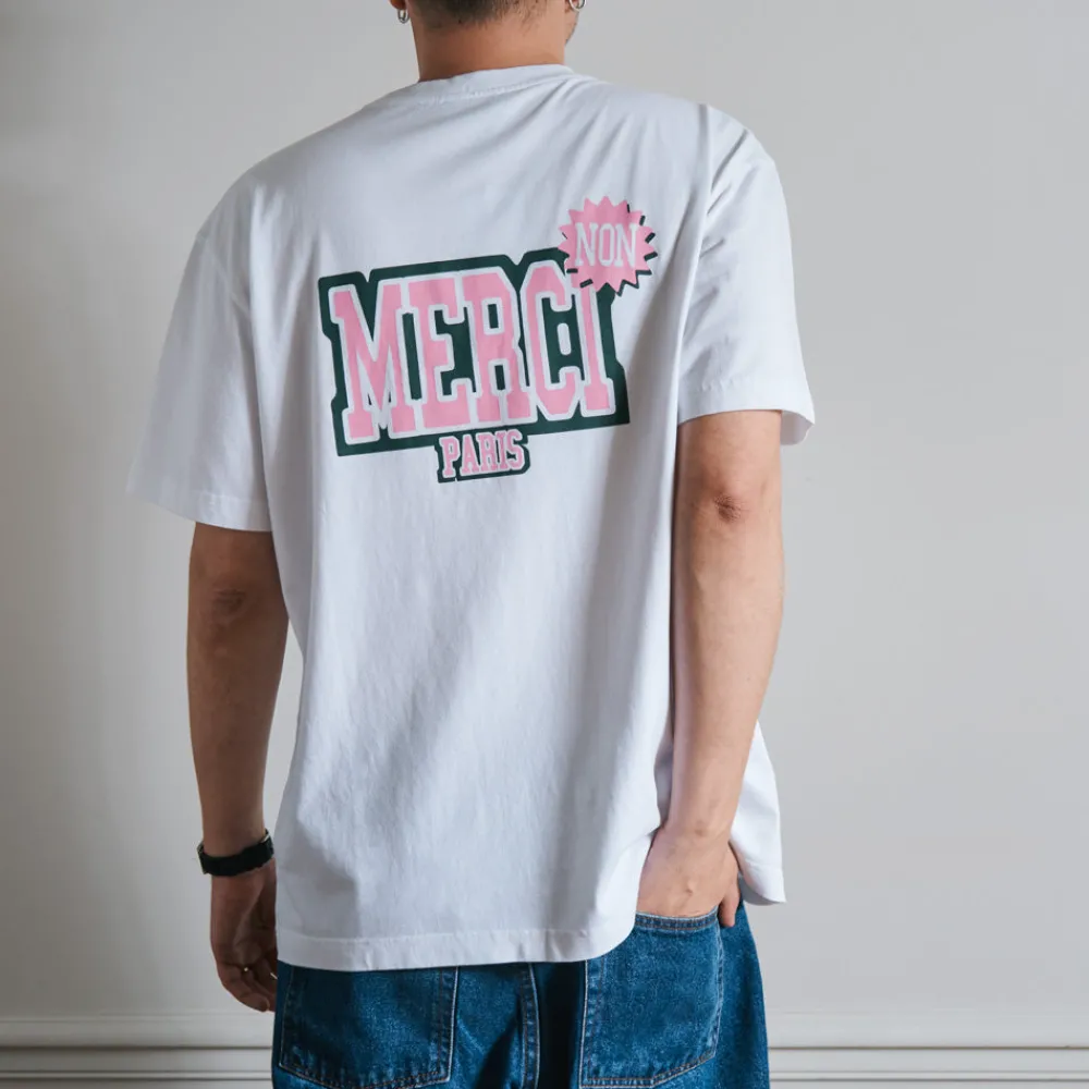 Women BS01 Merci - T-Shirt Non Merci College - Blanc