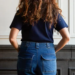 Women Merci - T-Shirt unisexe Non "Rive Gauche" - Bleu Marine