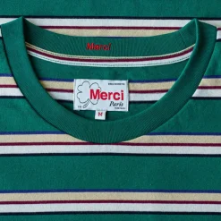 MJ01 Merci - T-Shirt Vadim Stripes - Vert