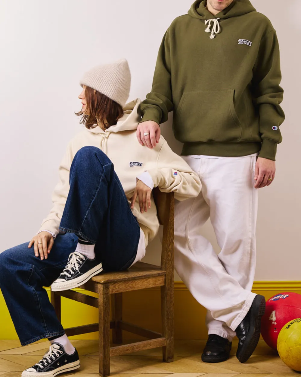 Women CHAMPION Merci x - Sweat à Capuche - Olive