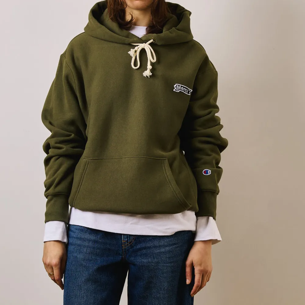 Women CHAMPION Merci x - Sweat à Capuche - Olive