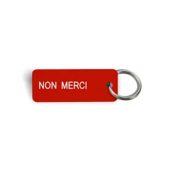 Women Various Keytags Merci x - Porte-clé "Non Merci" - Rouge