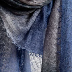 Women Mirror in the Sky - Foulard St Tropez - Dip dye Bleu
