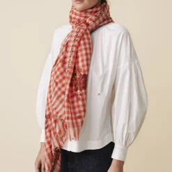 Women MOISMONT - Echarpe n°693 - Flowers Poppy Red