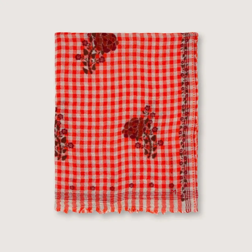 Women MOISMONT - Echarpe n°693 - Flowers Poppy Red