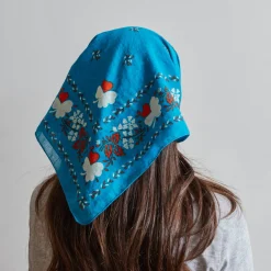 Women Moismont x Merci - Bandana Trèfle - Turquoise
