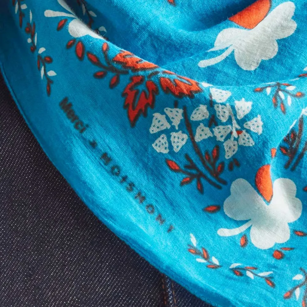 Women Moismont x Merci - Bandana Trèfle - Turquoise