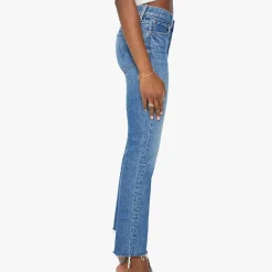 Women Mother - Jeans The Tomcat Ankle Fray - Bleu
